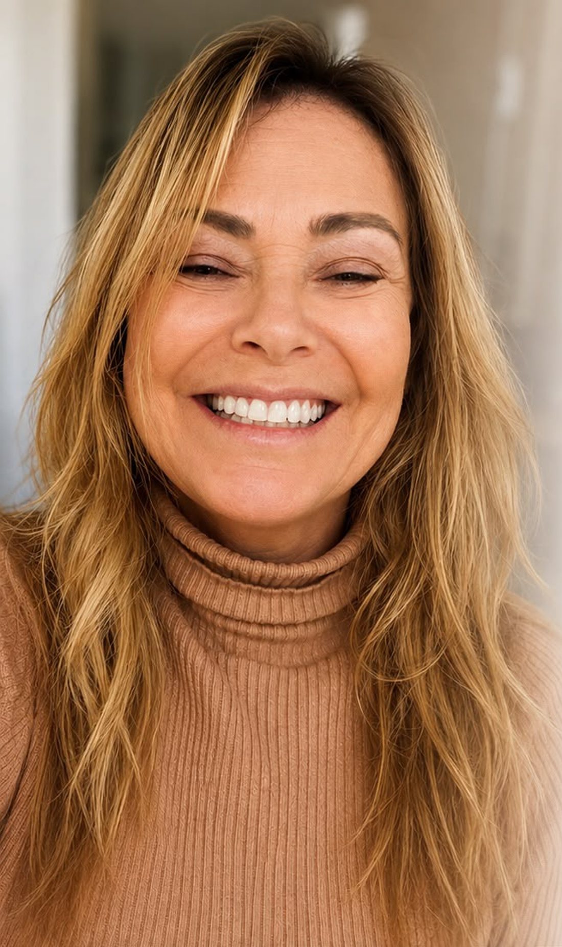 Cristine Dias, psicóloga, sorrindo em um ambiente claro e acolhedor.